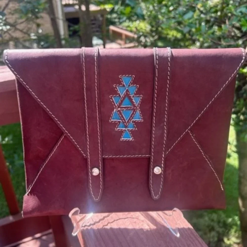 VTG MADRO CULTURE Leather Boho Envelope BAG